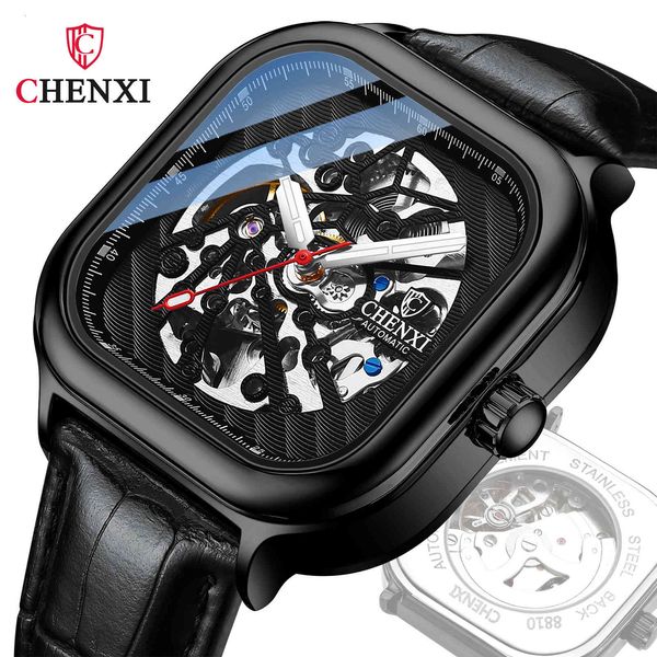 wrist watch tiktok square high-end automaton mechanical night light hollowing machine male watches, Slivery;brown
wrist watch tiktok square high-end automaton mechanical night light hollowing machine male watches, Slivery;brown