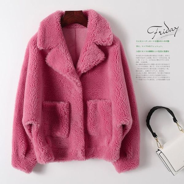 women's fur & faux women 2021 winter warm real coat female sheepskin wool jacket single breasted sheep shearling overcoat d106, Black
women's fur & faux women 2021 winter warm real coat female sheepskin wool jacket single breasted sheep shearling overcoat d106, Black