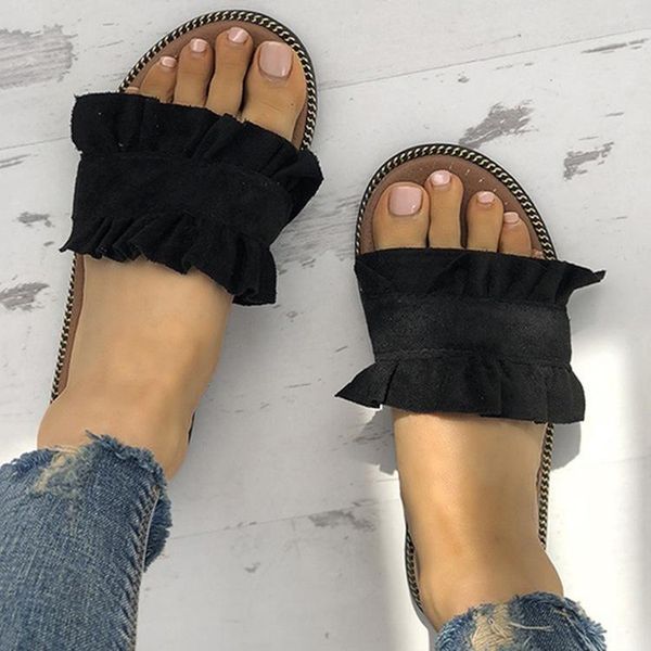 slippers turned-over edge solid concise flat with slides women summer pleated outside platform beach slip-on ladies shoes, Black
slippers turned-over edge solid concise flat with slides women summer pleated outside platform beach slip-on ladies shoes, Black