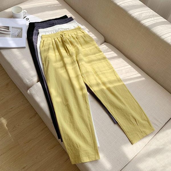 women's pants & capris 2021 cotton linen women spring summer large size solid color harem drawstring loose casual woman's trousers, Black;white
women's pants & capris 2021 cotton linen women spring summer large size solid color harem drawstring loose casual woman's trousers, Black;white