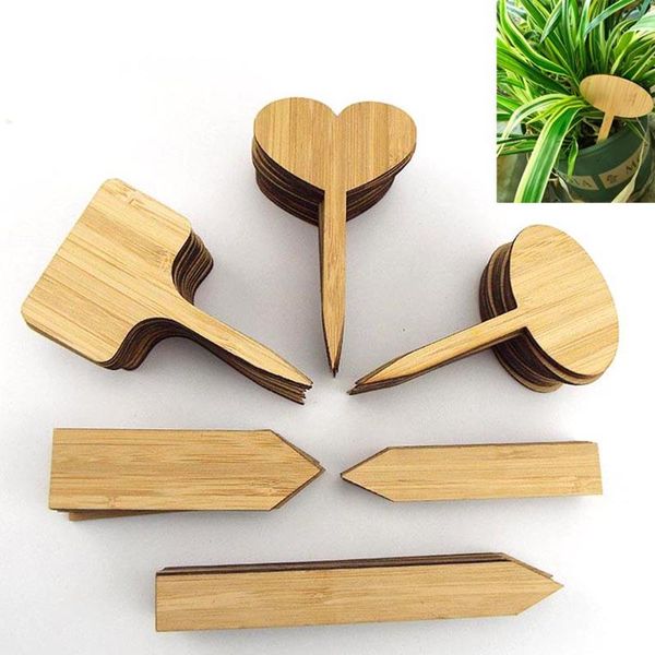

other garden supplies 10/20pcs bamboo flower plant labels sign tags stand markers vegetable t type for nursery pots seedling mark tools