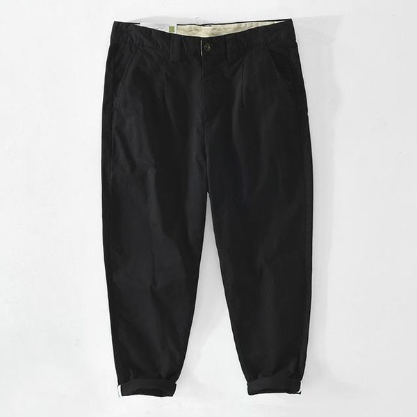 men's pants spring summer men trouser thin mid waist cotton made straight loose casual, Black
men's pants spring summer men trouser thin mid waist cotton made straight loose casual, Black