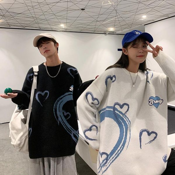 men's sweaters 21 autumn and winter lovers love hong kong style loose large knitted long sleeved 20% off for, White;black
men's sweaters 21 autumn and winter lovers love hong kong style loose large knitted long sleeved 20% off for, White;black