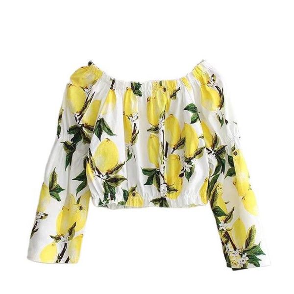 women's yellow print blouses one-line collar off-shoulder lemon printed crop autumn 2021 chic long sleeve short blusas & shirts, White
women's yellow print blouses one-line collar off-shoulder lemon printed crop autumn 2021 chic long sleeve short blusas & shirts, White