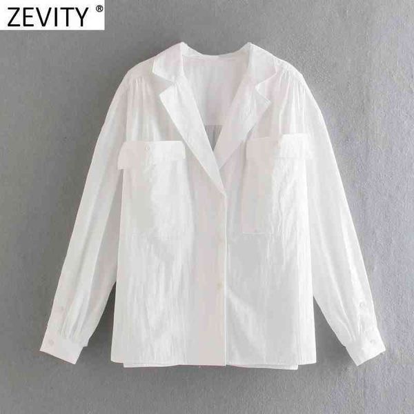 zevity women simply double pockets patch casual smock blouse office lady turn down collar shirts chic leisure blusas ls9001 210419, White
zevity women simply double pockets patch casual smock blouse office lady turn down collar shirts chic leisure blusas ls9001 210419, White