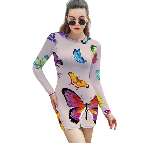 casual dresses fashion simple butterfly pattern dress stitching long-sleeved ladies summer tight-fitting polyester, Black;gray
casual dresses fashion simple butterfly pattern dress stitching long-sleeved ladies summer tight-fitting polyester, Black;gray