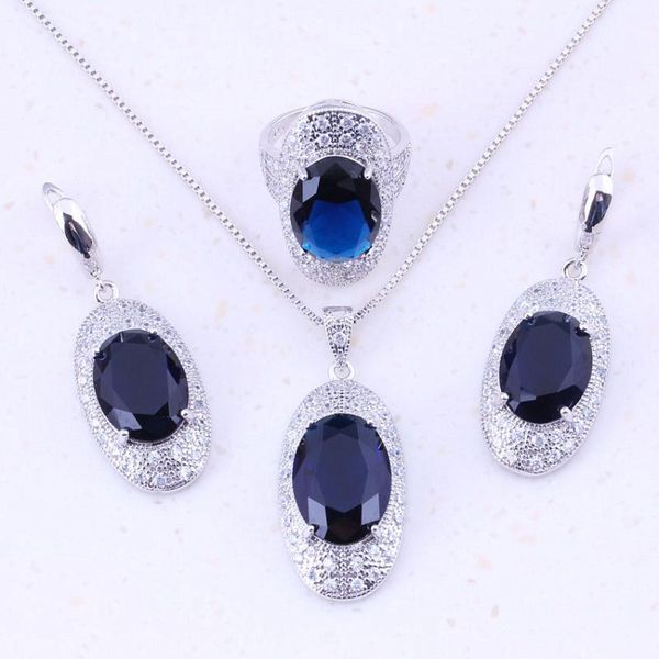 earrings & necklace incredible deep blue crystal white zircon silver color jewelry sets for women party trend fashion c0054
earrings & necklace incredible deep blue crystal white zircon silver color jewelry sets for women party trend fashion c0054