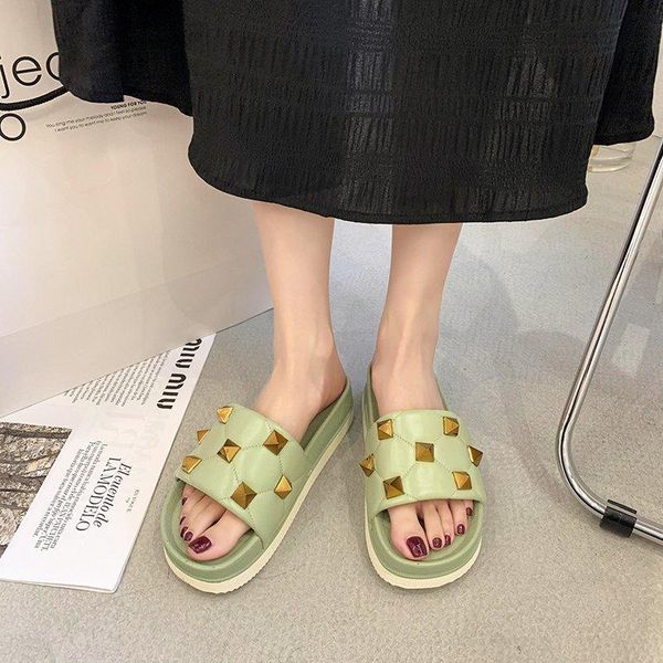 slippers rivet women platform sandals leisure thick sole slides summer open toe beach zapatos mujer, Black
slippers rivet women platform sandals leisure thick sole slides summer open toe beach zapatos mujer, Black