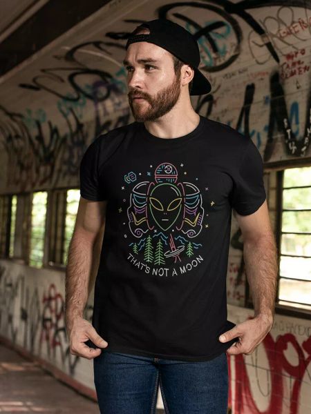 space alien troopers tee men's -image by shutterstock, White;black