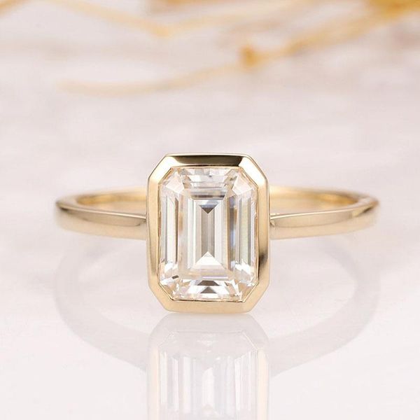 cluster rings cxsjeremy solid 14k 585 yellow emerald cut 2ct 6*8mm moissanite engagement ring for women bezel setting solitaire wedding band, Golden;silver
cluster rings cxsjeremy solid 14k 585 yellow emerald cut 2ct 6*8mm moissanite engagement ring for women bezel setting solitaire wedding band, Golden;silver