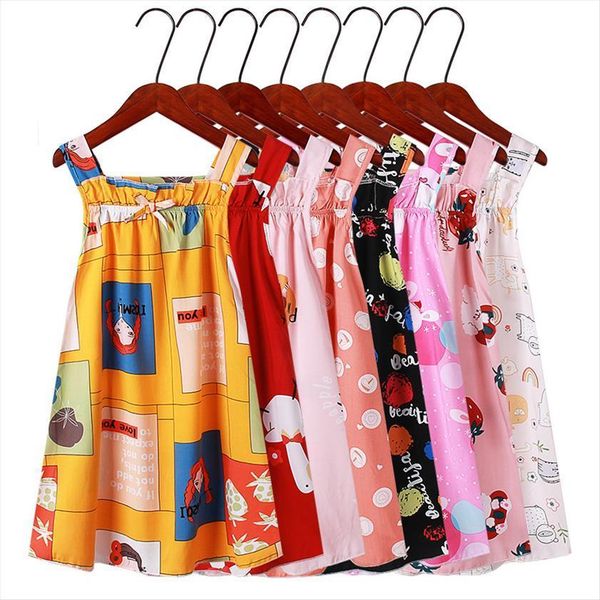 kids summer for girls girl dress sleeveless polyester candy color cartoon print comfortable breathable clothes 4 6 8 10 12, Red;yellow 
kids summer for girls girl dress sleeveless polyester candy color cartoon print comfortable breathable clothes 4 6 8 10 12, Red;yellow