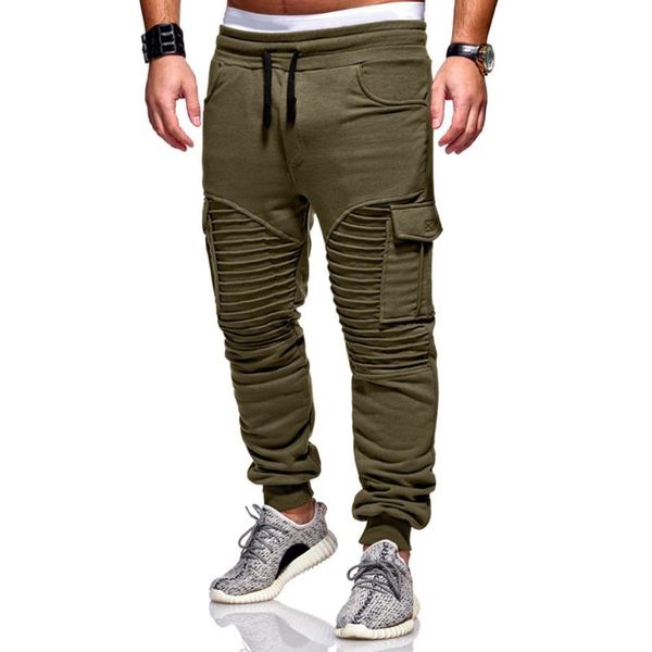 ly men training fitness patchwork pleated pants elastic slim fit sports long trousers do99 men's, Black
ly men training fitness patchwork pleated pants elastic slim fit sports long trousers do99 men's, Black