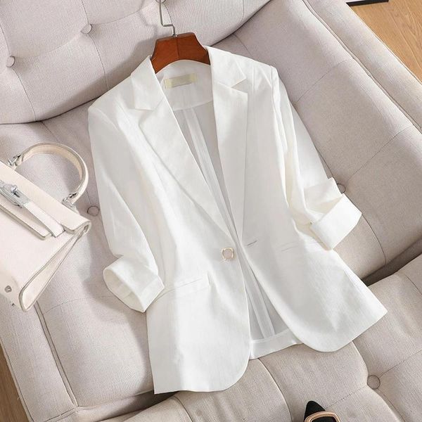 women's suits & blazers white suit jacket women summer fashion thin blazer plus size 3xl chaquetas elegant casaul autumn coat c7451, White;black
women's suits & blazers white suit jacket women summer fashion thin blazer plus size 3xl chaquetas elegant casaul autumn coat c7451, White;black