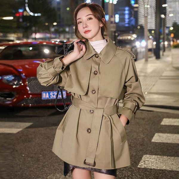 women's trench coats zoki autumn temperament black coat women loose causal elegant windbreaker lace up lady jackets korean fashion 2021, Tan;black
women's trench coats zoki autumn temperament black coat women loose causal elegant windbreaker lace up lady jackets korean fashion 2021, Tan;black