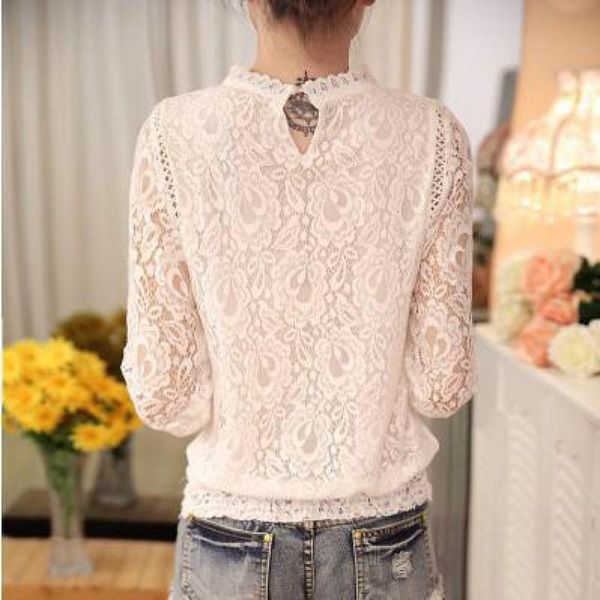 women's blouses & shirts autumn and winter lace sweet temperament is thin ladies bottoming shirt chiffon stitching hollow solid color w, White
women's blouses & shirts autumn and winter lace sweet temperament is thin ladies bottoming shirt chiffon stitching hollow solid color w, White