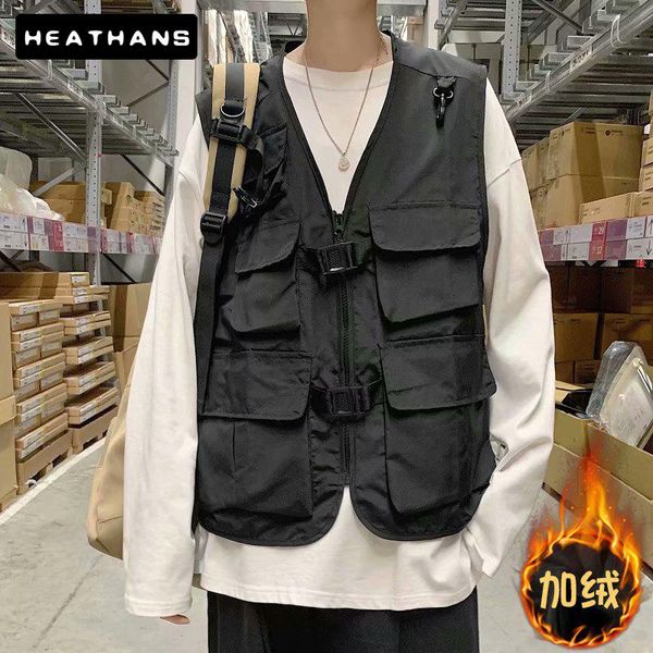 mens vest jacket autumn winter plus velvet thicken multi-pocket loose tactical for male sleeveless clothes men's vests, Black;white
mens vest jacket autumn winter plus velvet thicken multi-pocket loose tactical for male sleeveless clothes men's vests, Black;white