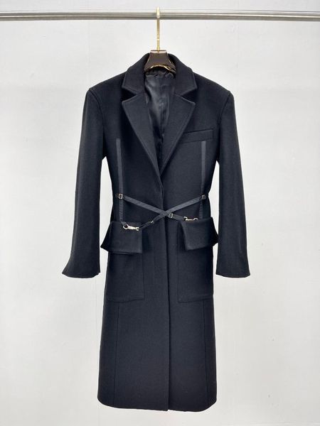 women's wool & blends 2021 women fashion long sleeve lapel cashmere coat 0820, Black
women's wool & blends 2021 women fashion long sleeve lapel cashmere coat 0820, Black