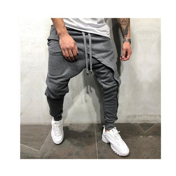 men's pants casual drape drop crotch hip hop trouser baggy dancing gothic punk men lv1l, Black
men's pants casual drape drop crotch hip hop trouser baggy dancing gothic punk men lv1l, Black