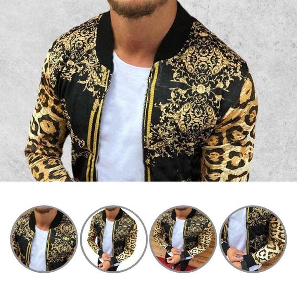 men's jackets vintage fashionable men leopard print zipper coat round neck autumn fashion clothing, Black;brown
men's jackets vintage fashionable men leopard print zipper coat round neck autumn fashion clothing, Black;brown