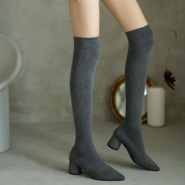 boots heels over the knee stretch thigh autumn winter long female shoe plus size 43, Black
boots heels over the knee stretch thigh autumn winter long female shoe plus size 43, Black