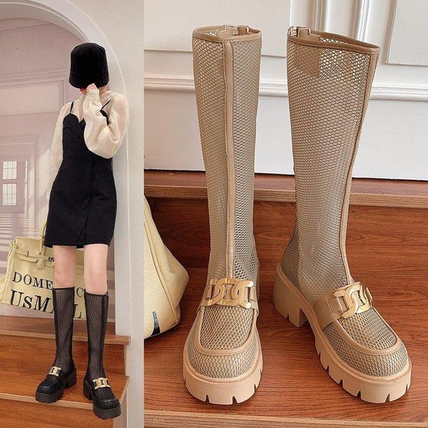 boots high knee cool sandals women 2021 6.5cm hihg heels rome mesh breathable zipper ladies paltform shoes, Black
boots high knee cool sandals women 2021 6.5cm hihg heels rome mesh breathable zipper ladies paltform shoes, Black