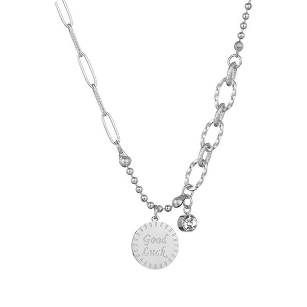 cuban link chain fashion stainless steel personalized initial zodiac letter coin necklace for women goth pendant gift kettingen necklaces, Silver
cuban link chain fashion stainless steel personalized initial zodiac letter coin necklace for women goth pendant gift kettingen necklaces, Silver
