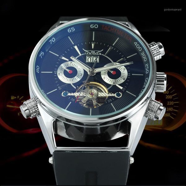 tourbillon mechanical mens watches skeleton dial date working sub-dial rubber strap sport wristwatch wristwatches, Slivery;brown
tourbillon mechanical mens watches skeleton dial date working sub-dial rubber strap sport wristwatch wristwatches, Slivery;brown
