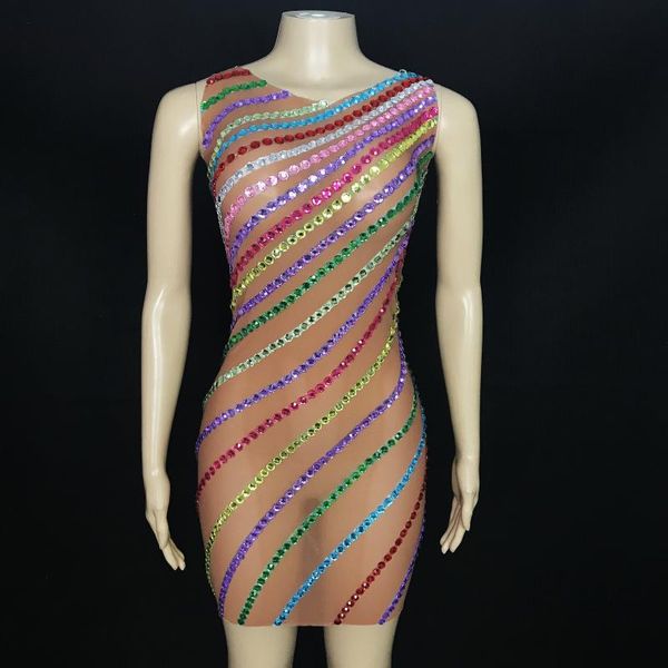 stage wear colorful rhinestones rainbow transparent sleeveless dress birthday celebrate mesh costume outfit dancer singer, Black;red
stage wear colorful rhinestones rainbow transparent sleeveless dress birthday celebrate mesh costume outfit dancer singer, Black;red