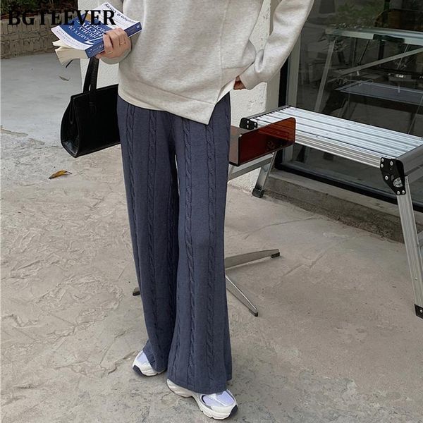 women's pants & capris bgteever vintage elastic waist women solid knitted twisted trousers 2021 autumn winter thicken loose female wide, Black;white
women's pants & capris bgteever vintage elastic waist women solid knitted twisted trousers 2021 autumn winter thicken loose female wide, Black;white