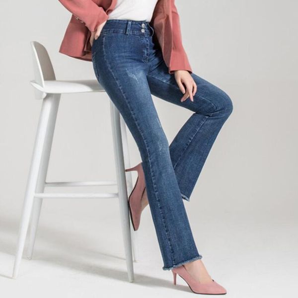 women's jeans yy fashion women high waist long pants front zipper scratched lady flare casual deep blue/blue
women's jeans yy fashion women high waist long pants front zipper scratched lady flare casual deep blue/blue