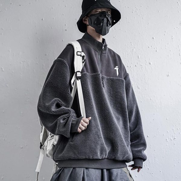 men's hoodies & sweatshirts 2021 men fleece jacket parka coat hip hop fashion warm casual harajuku lamb wool winter padded jackets clot, Black
men's hoodies & sweatshirts 2021 men fleece jacket parka coat hip hop fashion warm casual harajuku lamb wool winter padded jackets clot, Black