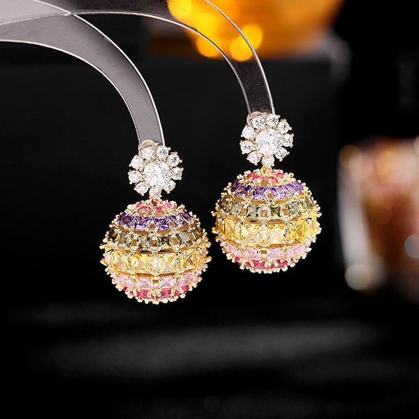 stud color zircon flower ball earrings heavy industry temperament exaggerated fireworks fried female, Golden;silver
stud color zircon flower ball earrings heavy industry temperament exaggerated fireworks fried female, Golden;silver
