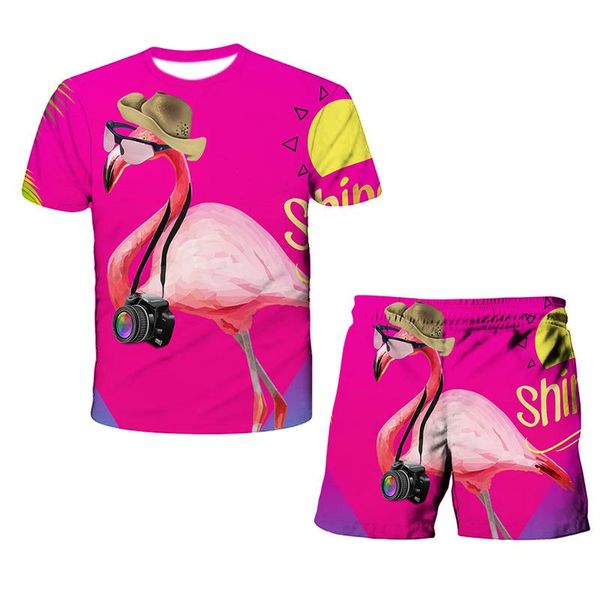 clothing sets summer children flamingo graphic t-shirt 3d printing kids hip-hop boy girl casual suit + shorts 2-piece set, White
clothing sets summer children flamingo graphic t-shirt 3d printing kids hip-hop boy girl casual suit + shorts 2-piece set, White