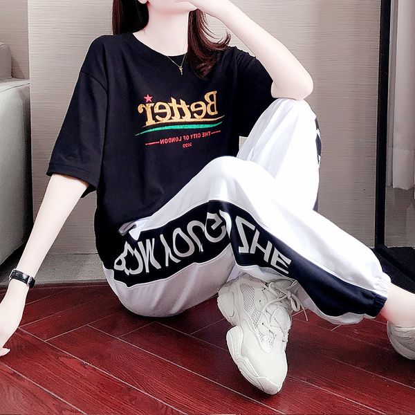 tracksuits fashion sport suit 2021 summer cotton sports women's slim casual loose thin short sleeve two piece set, Gray
tracksuits fashion sport suit 2021 summer cotton sports women's slim casual loose thin short sleeve two piece set, Gray