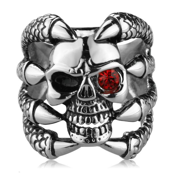 halloween punk wind titanium steel ghost skull men's personality domineering diamond hand jewelry, Silver
halloween punk wind titanium steel ghost skull men's personality domineering diamond hand jewelry, Silver