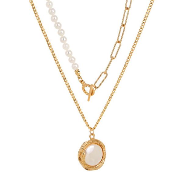 chains 2pcs per set ot buckle flat pearl diy stacking simple and versatile stitching lattice chain multi-layer necklace, Silver
chains 2pcs per set ot buckle flat pearl diy stacking simple and versatile stitching lattice chain multi-layer necklace, Silver