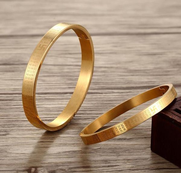 bangle buddhist jewelry men's and women's fashion classic 4d heart sutra bracelet titanium plated gift, Black
bangle buddhist jewelry men's and women's fashion classic 4d heart sutra bracelet titanium plated gift, Black