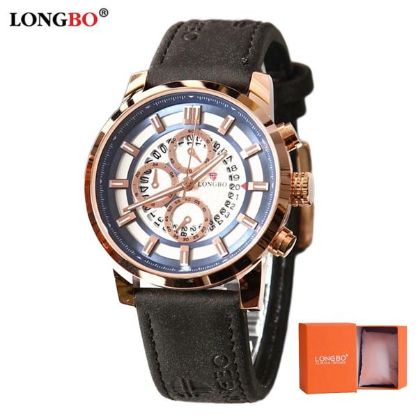 wristwatches longbo men luxury business military quartz watch watches date calendar male clock relogio masculino with box, Slivery;brown 
wristwatches longbo men luxury business military quartz watch watches date calendar male clock relogio masculino with box, Slivery;brown