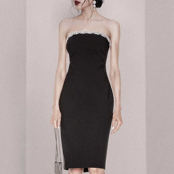 luxury evening dress black light luxury minority high-end host dinner usually can wear party female, Black;gray
luxury evening dress black light luxury minority high-end host dinner usually can wear party female, Black;gray