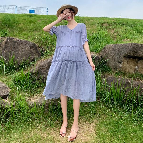 8227# pregnant women summer dress foreign style pregnancy chiffon nursing maternity dresses, White
8227# pregnant women summer dress foreign style pregnancy chiffon nursing maternity dresses, White