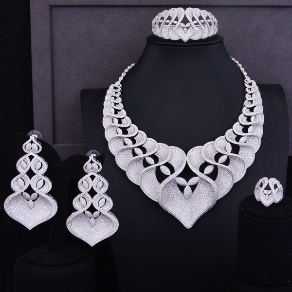 earrings & necklace missvikki 4pcs luxury gorgeous fashion jewelry set original brand for women trendy bride wedding accessories, Silver
earrings & necklace missvikki 4pcs luxury gorgeous fashion jewelry set original brand for women trendy bride wedding accessories, Silver