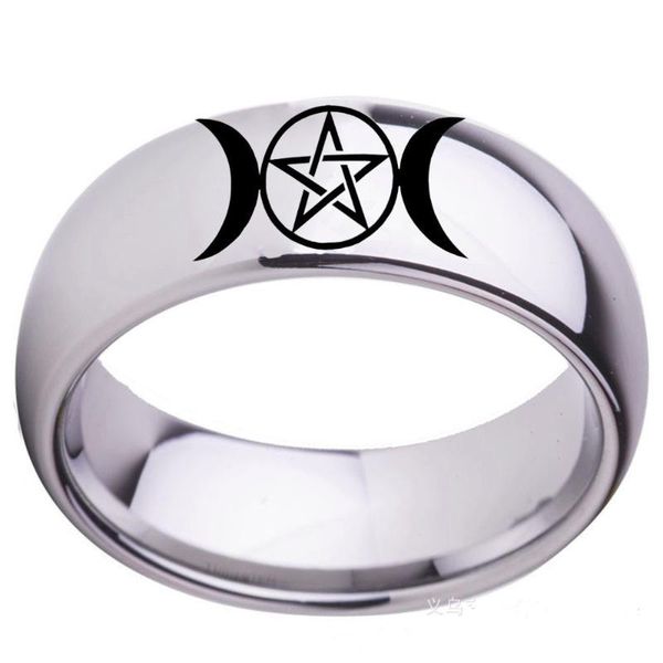 stainless steel triple moon goddess wicca pentacle ring crescent pentagram pagan rings for women men jewelry hip cluster, Golden;silver
stainless steel triple moon goddess wicca pentacle ring crescent pentagram pagan rings for women men jewelry hip cluster, Golden;silver