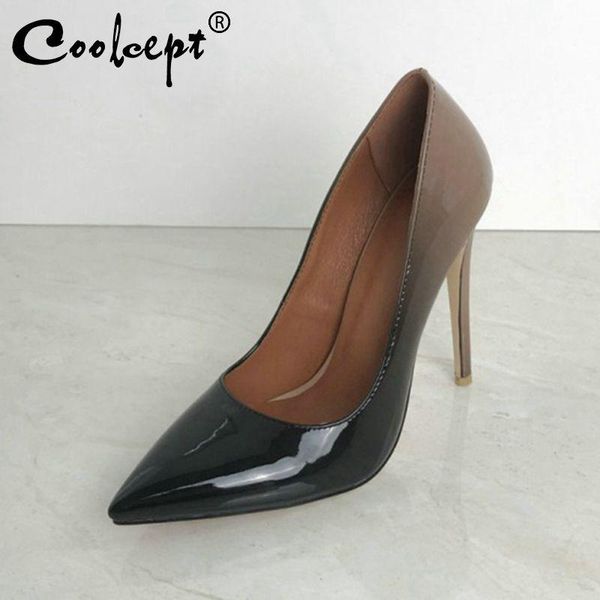 dress shoes coolcept size 34-43 women pointed toe mixed color pumps party customized high heels club outdoor footwear, Black
dress shoes coolcept size 34-43 women pointed toe mixed color pumps party customized high heels club outdoor footwear, Black