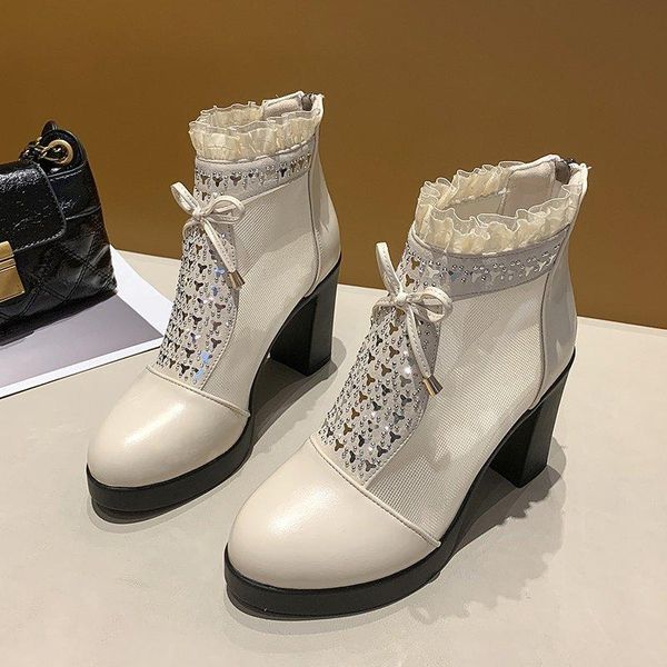 dress shoes 2021 spring summer ladies short boots mesh breathable comfortable single temperament women high heels women's, Black
dress shoes 2021 spring summer ladies short boots mesh breathable comfortable single temperament women high heels women's, Black
