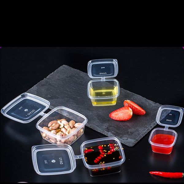 disposable cups & straws 100pcs seasoning cup sauce box with lid conjoined 100ml pudding square packing sealed takeaway plastic boxes
disposable cups & straws 100pcs seasoning cup sauce box with lid conjoined 100ml pudding square packing sealed takeaway plastic boxes