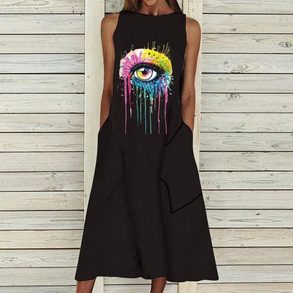 casual dresses retro women summer dress loose sleeveless pocket tank printed o-neck beach 2021 vestidos de mujer, Black;gray
casual dresses retro women summer dress loose sleeveless pocket tank printed o-neck beach 2021 vestidos de mujer, Black;gray