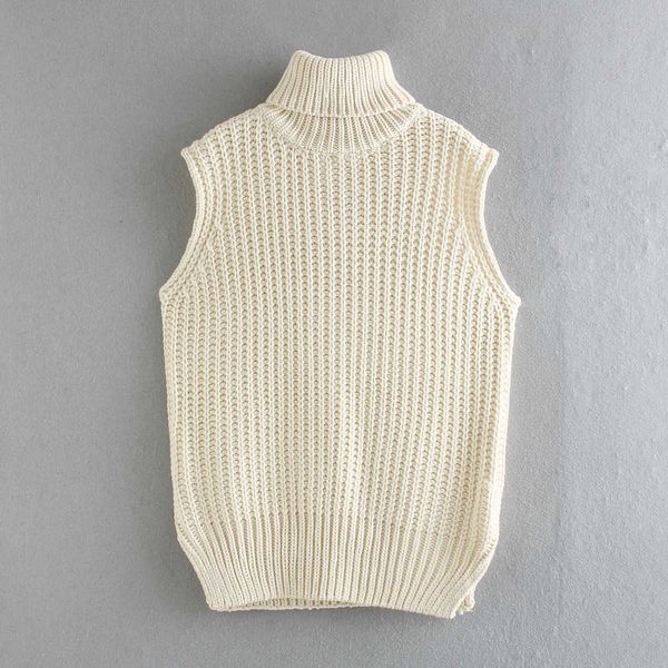women's sweaters turtleneck sleeveless vest sweater women knitted pullover spring autumn jumper casual lady fashion pimg, White;black
