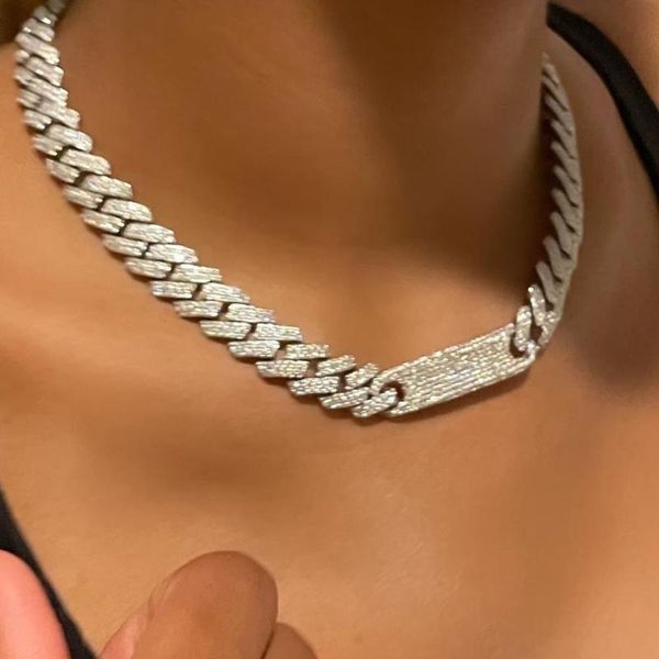 chains iced out paved rhinestones miami curb cuban link chain necklace for women bling crystal chunky choker rapper jewelry, Silver
chains iced out paved rhinestones miami curb cuban link chain necklace for women bling crystal chunky choker rapper jewelry, Silver