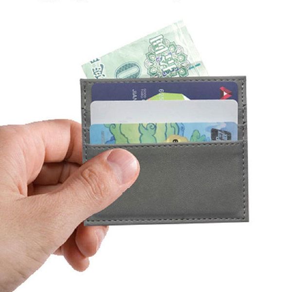 card holders 1pc pu leather id holder candy color bank box multi slot slim case wallet women men business cover, Brown;gray
card holders 1pc pu leather id holder candy color bank box multi slot slim case wallet women men business cover, Brown;gray