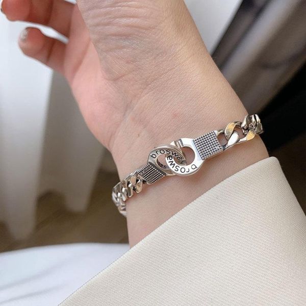 link, chain kpop thick bracelets fashion hip hop vintage couples simple design punk party jewelry for women, Black
link, chain kpop thick bracelets fashion hip hop vintage couples simple design punk party jewelry for women, Black